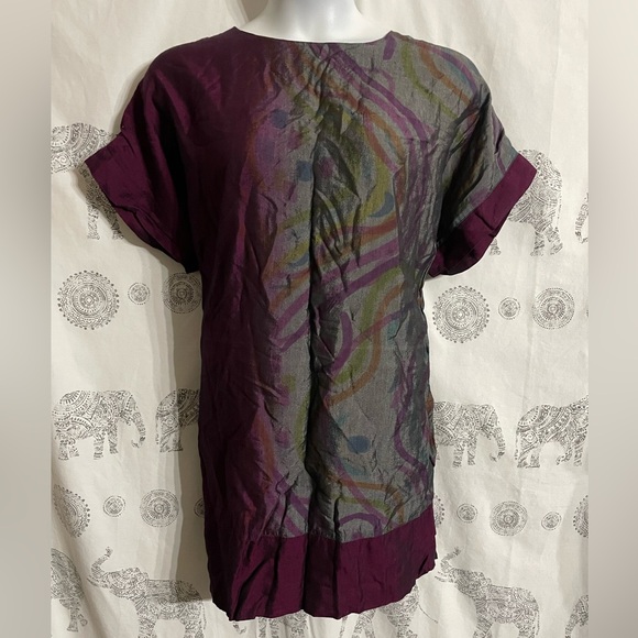 Women’s One Size Tunic Blouse Sheath Dress Top Up to 2X/3X 55” Bust Good Cond - Picture 1 of 10